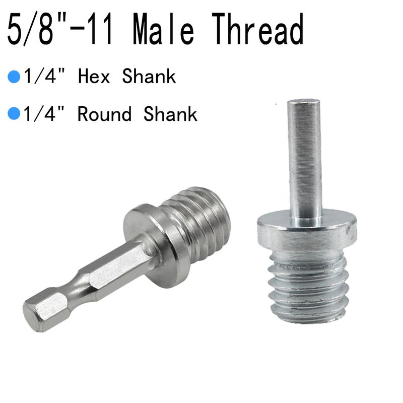 JUNLIXN 3 Inch Backing Plates Buffing Pads Holder 5/8-11 Thread Hook & Loop Backer with 1/4'' Connecting Rod Hex Shank for Polishing Tools, Sander (Pack of 4) - Image 4